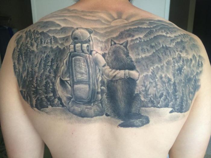 татуировки на спине мужские фото