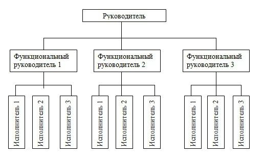 линейно функциональная структура управления схема
