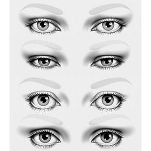 разная форма глаз