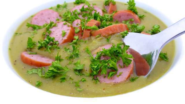 Как варить гороховый суп с копченой колбасой