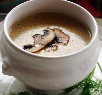 сливочный суп-пюре с грибами