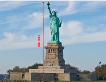 высота статуи свободы