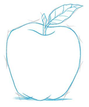 как нарисовать яблоко карандашом поэтапно