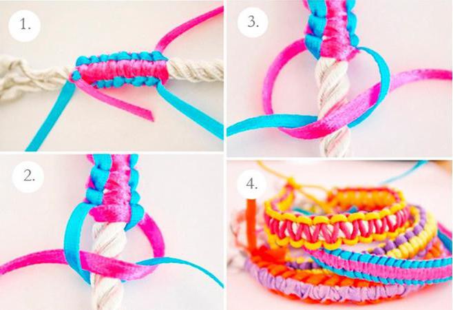 плетеные браслеты своими руками из шнурков