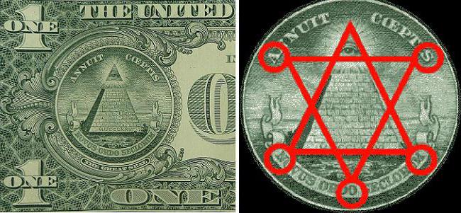 Символы масонов на деньгах