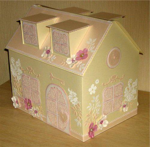 коробка домик для денег на свадьбу