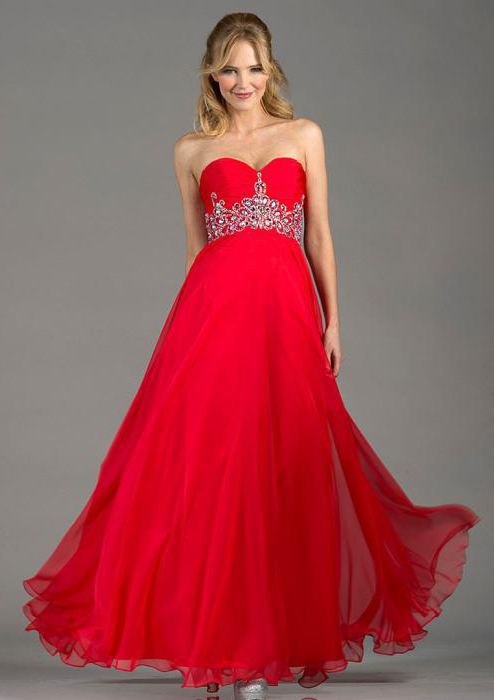красное вечернее платье 