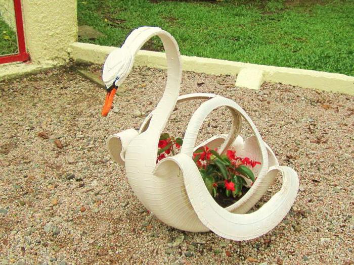 Лебедь из покрышек – настоящая сказка во дворе на примере мастер-класса с пошаговой инструкцией