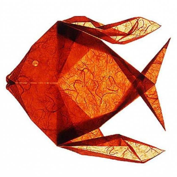 оригами из бумаги рыбка