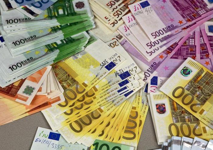 Номиналы купюр евро