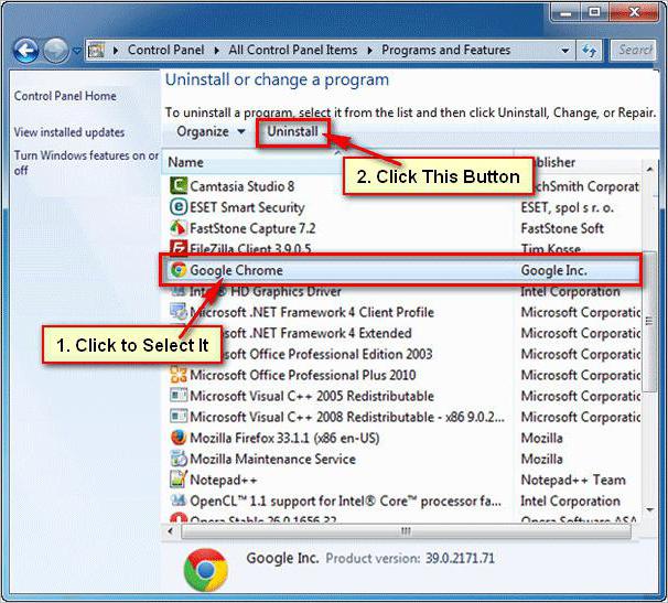 как удалить браузер гугл хром с компьютера полностью 