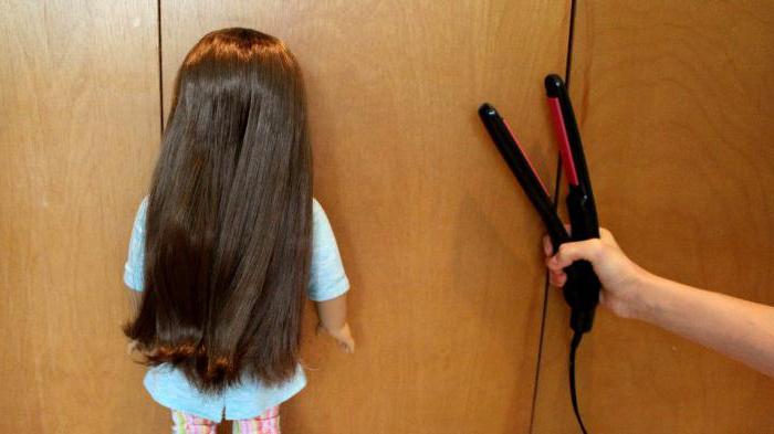Как выпрямлять волосы кукле 