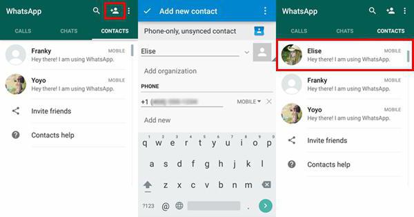 как добавить контакт в whatsapp