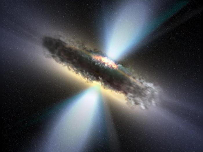 сверхмассивная черная дыра в центре галактики
