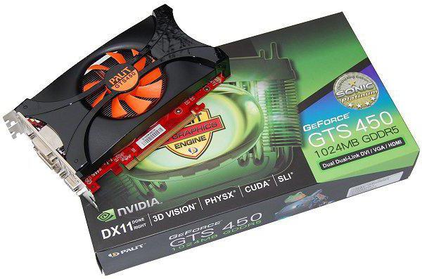 geforce gts 450 характеристики