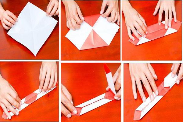 как сделать катану из бумаги