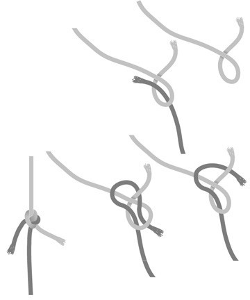 невидимый узел для связывания нитей ткацкий узел