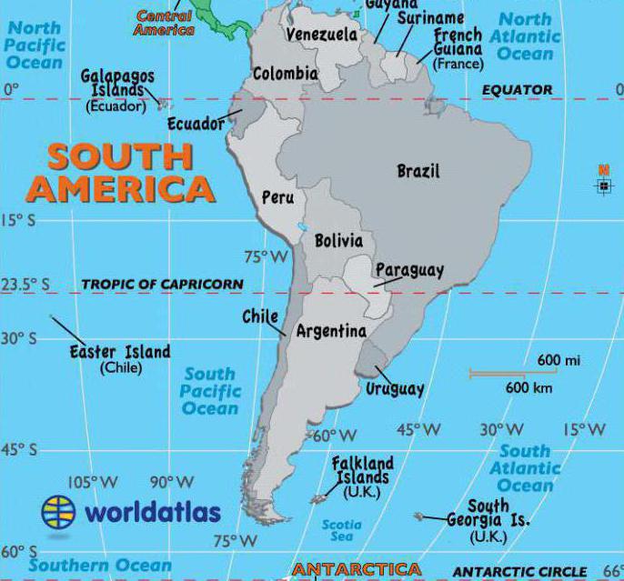 площадь южной америки