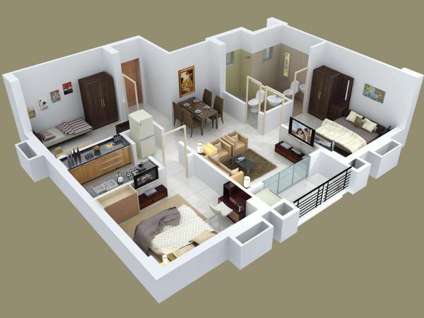 3 комнатные квартиры серии планировки