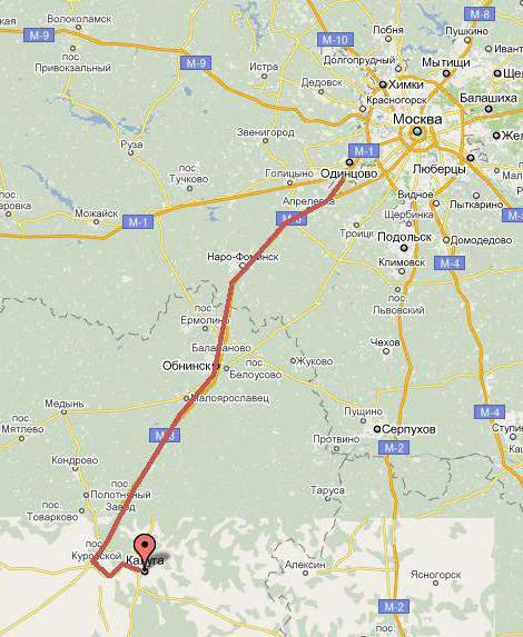 Калуга сколько км от Москвы на машине
