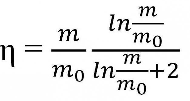 Формула Циалковского для многоступенчатой ракеты