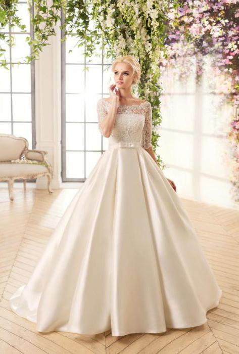 Атласные свадебные платья – обзор моделей и тонкости их выбора