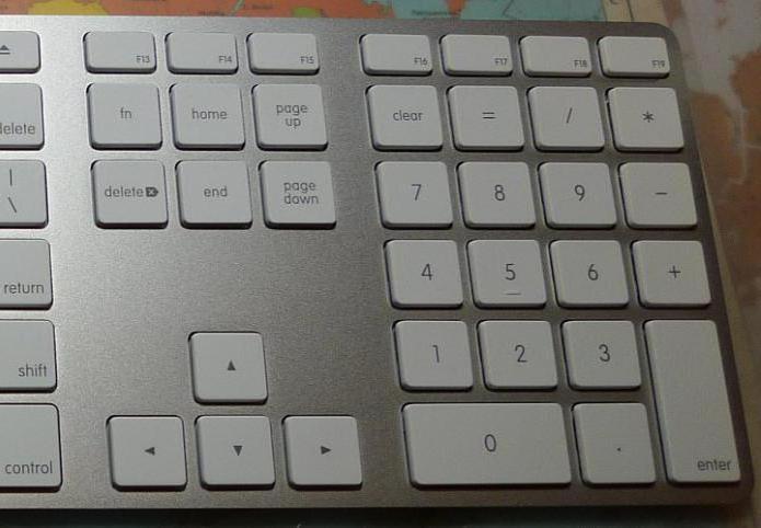 где находится клавиша numpad 1 на клавиатуре