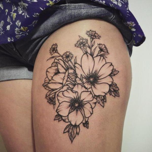 Татуировка цветка