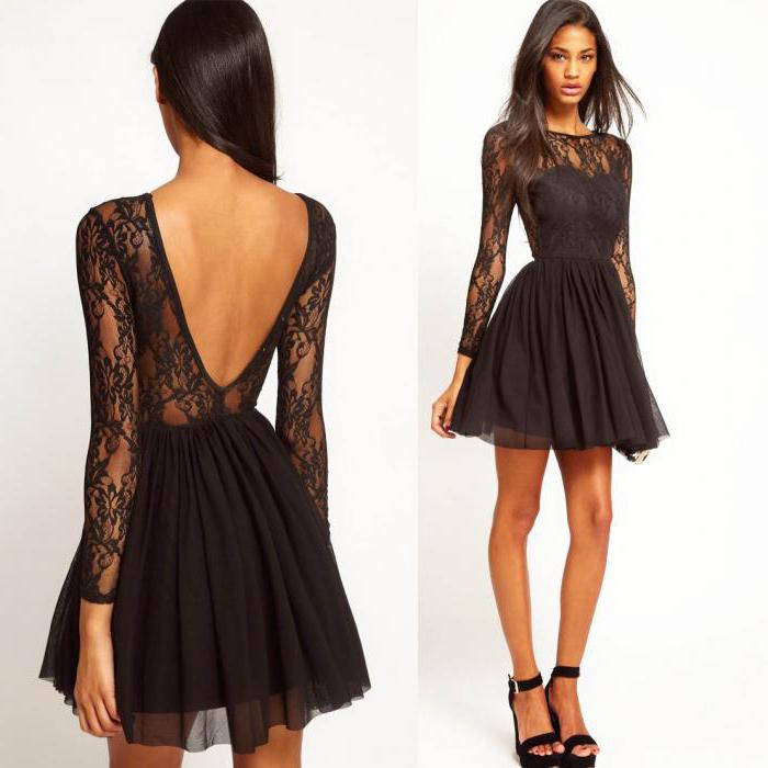 черное коктейльное платье