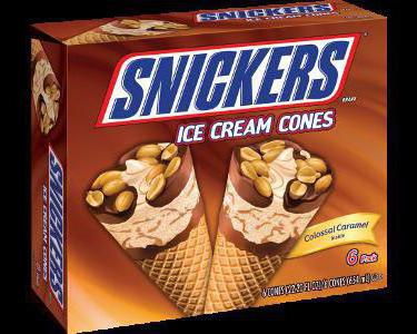 мороженое сникерс калорийность