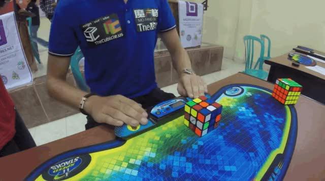 рекорд по собиранию кубика рубика