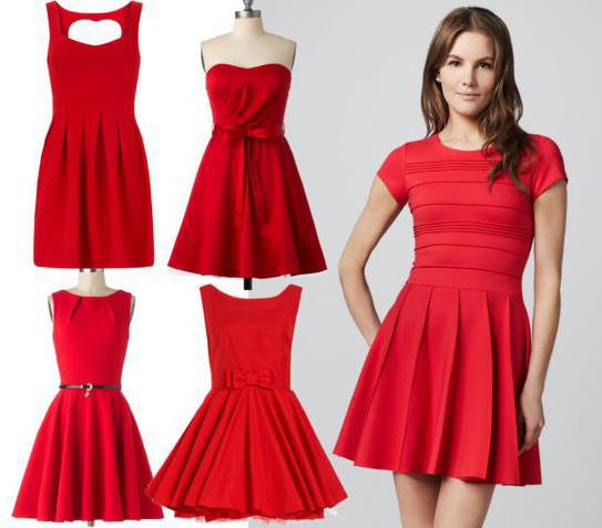 красное платье коктейльное