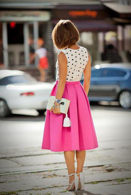 Розовая юбка фото
