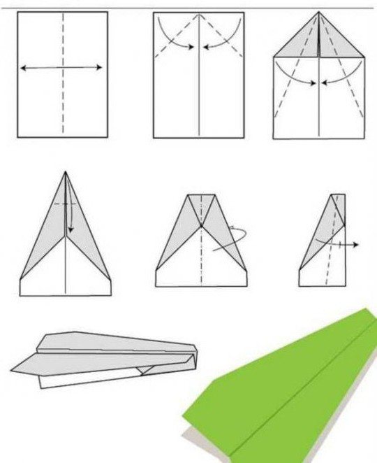 самолет оригами