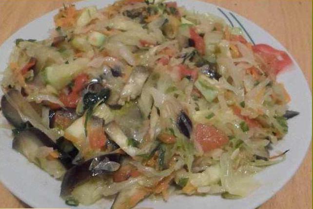 Тушеные баклажаны с капустой — рецепт с фото пошагово