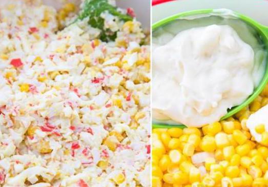 салат из огурцов крабовых палочек кукурузы 