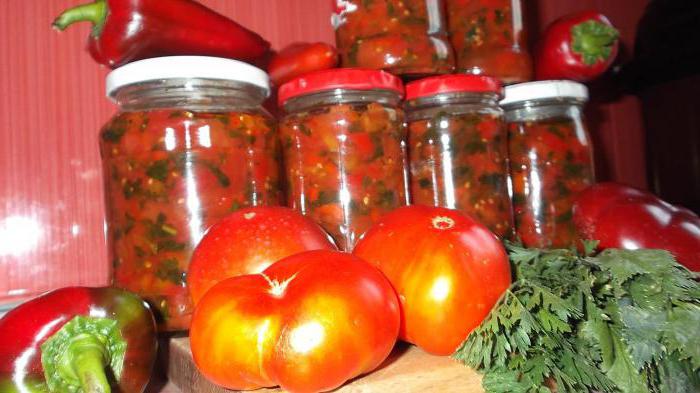 салат из красных помидоров на зиму рецепты