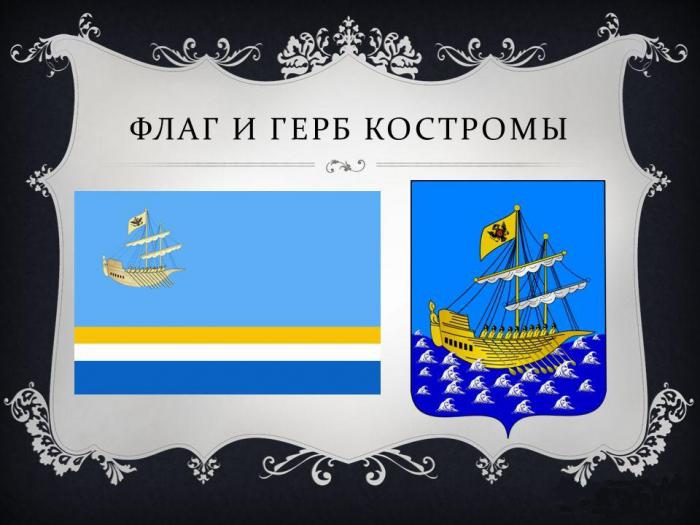 флаг и герб костромы
