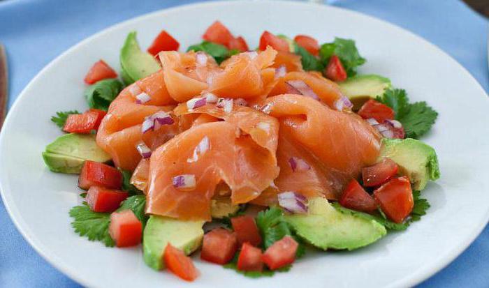 салат с красной рыбой и авокадо выбор ингредиентов