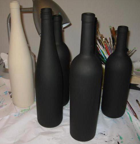 Роспись стеклянных бутылок акриловыми красками