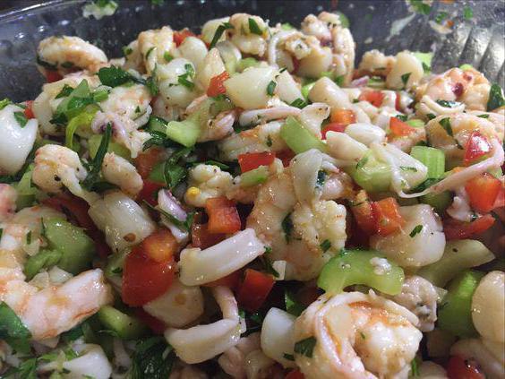 вкусный салат из морепродуктов рецепты