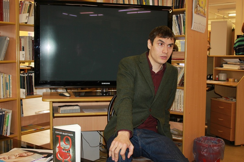 Сергей Шаргунов на встрече с читателями в библиотеке Белинского