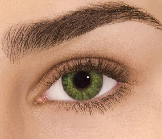 зеленые линзы на карие глаза