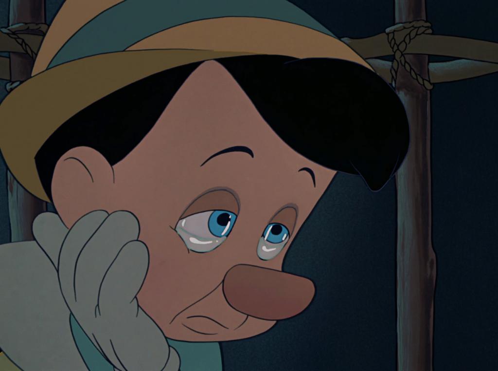 Кадр из мультфильма о Пиноккио