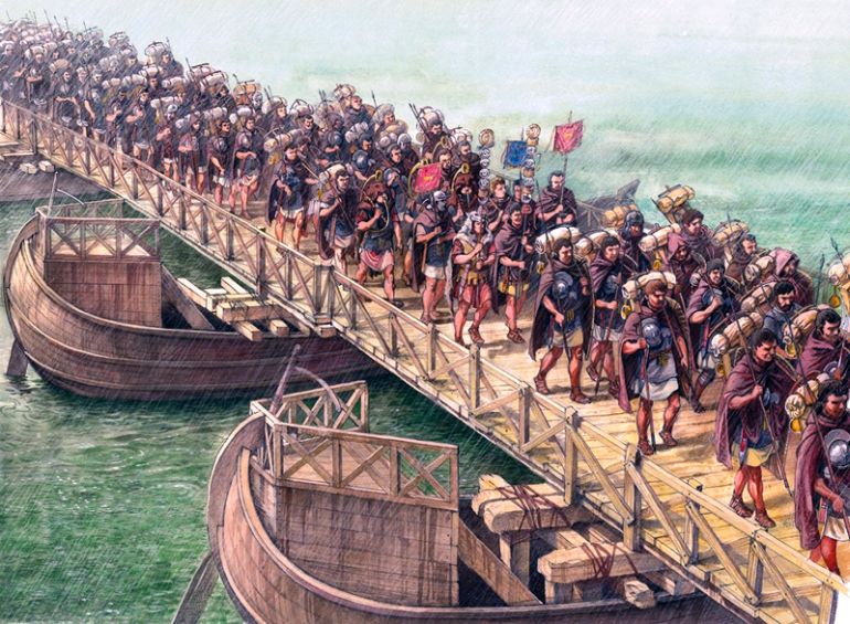 Войска пересекают реку