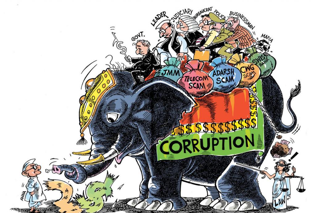 Слон держит коррупционеров