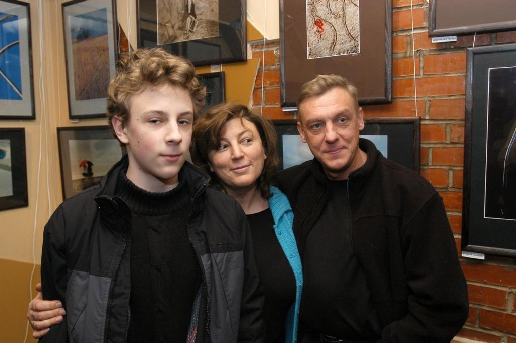 Александр Половцев с женой и сыном