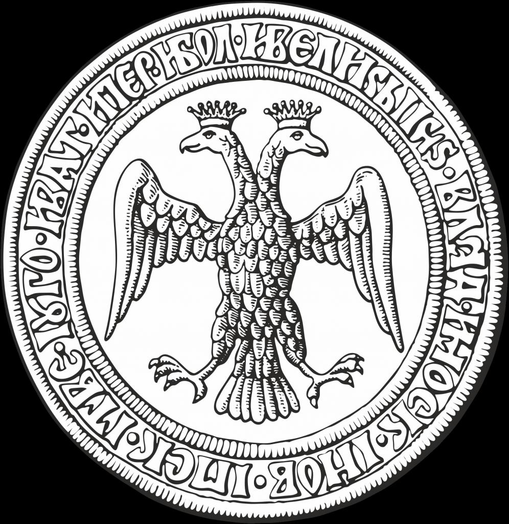 изображение двуглавого орла на печати