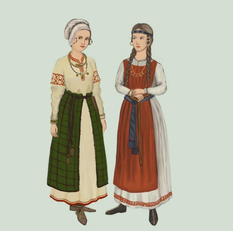 Женская одежда Древней Руси