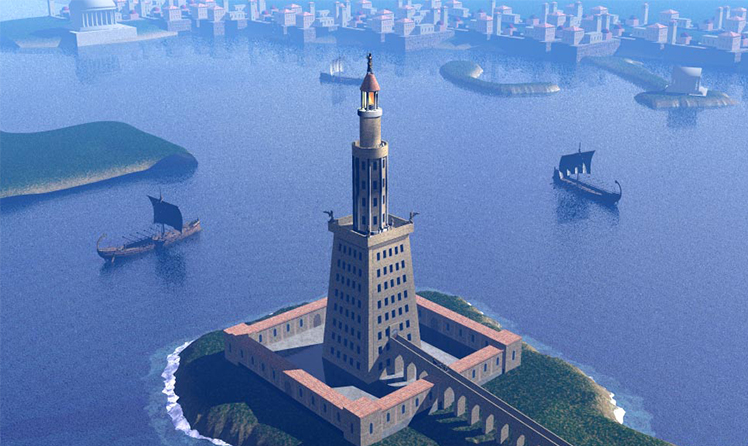 Компьютерный макет Александрийского маяка